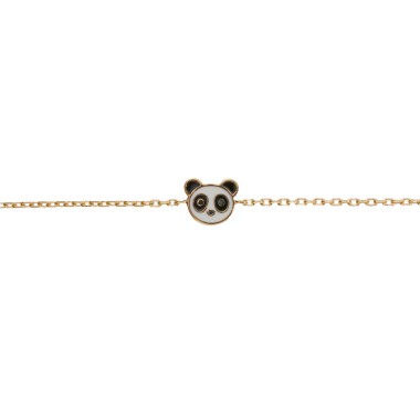 Bracelet Panda Plaqué Or 