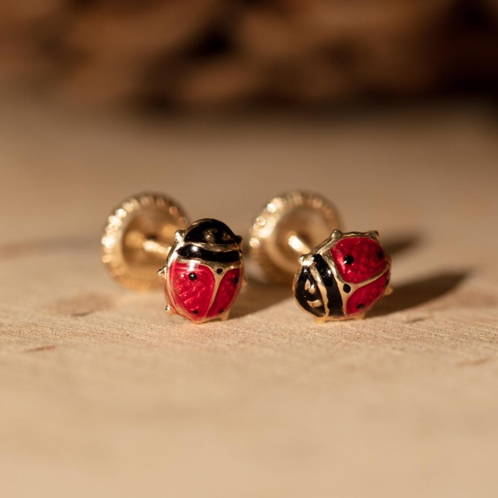 Boucles d oreilles Coccinelle Or 375