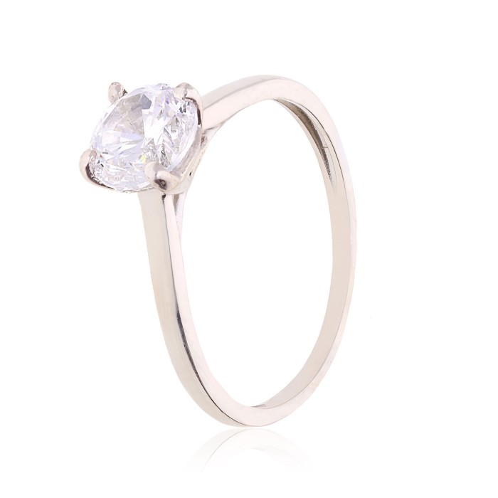 Bague Solitaire Or 375 Oxyde de Zirconium