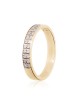 Alliance Or 9KTS  double rang  diamants 0,25 carat H-SI