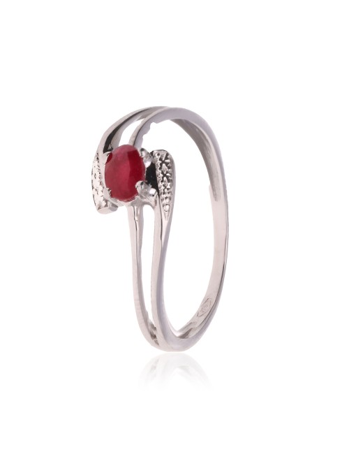 Bague Solitaire Or 375 Rubis