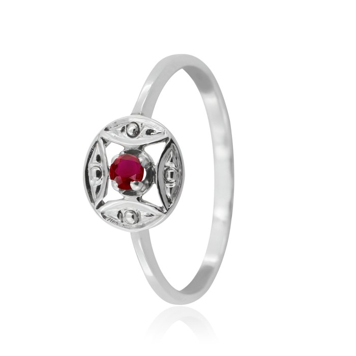 Bague Solitaire Or 375 Rubis