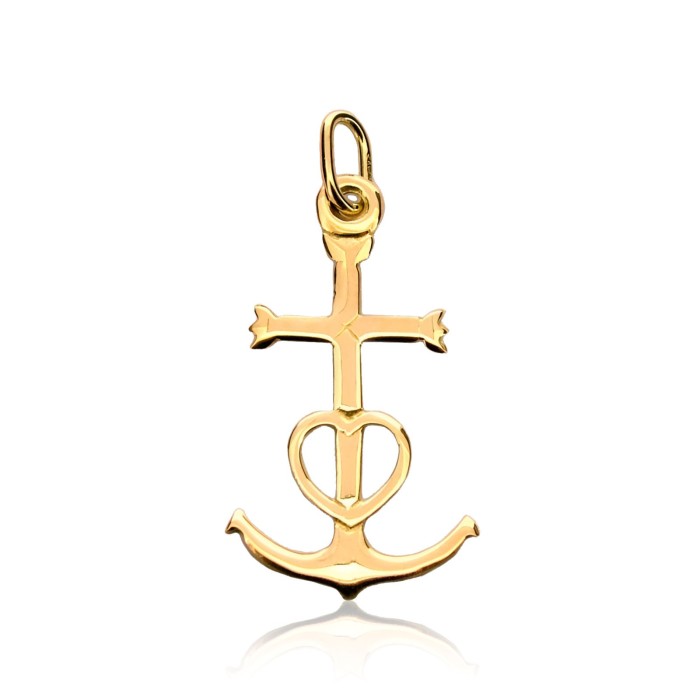 Pendentif Croix Camargue Or 750