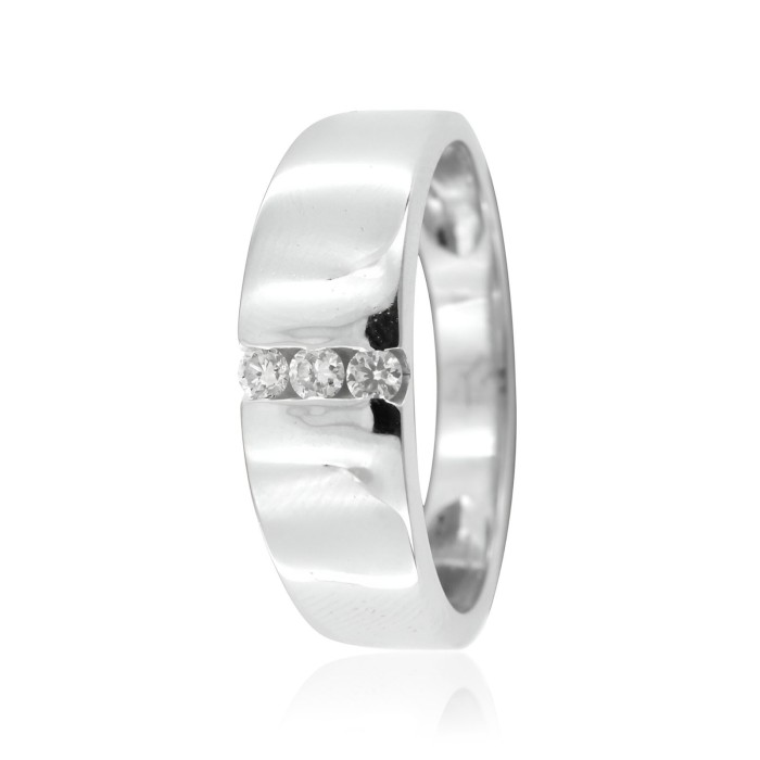 Bague Trilogie Or 750 Diamant 0.130ct