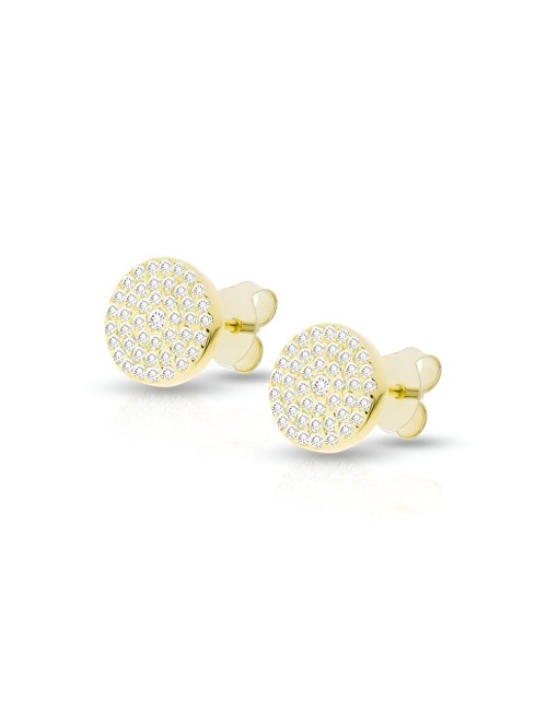 Boucles d'oreilles vermeil rond Oxyde de Zirconium