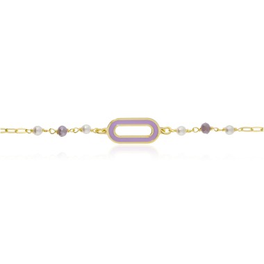 Bracelet Violet Vermeil Laqué