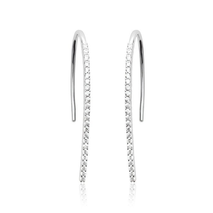 Boucles d'oreilles Argent Blanc /Oxyde de Zirconium