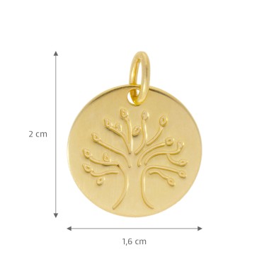 Pendentif Arbre de Vie Or Jaune 375