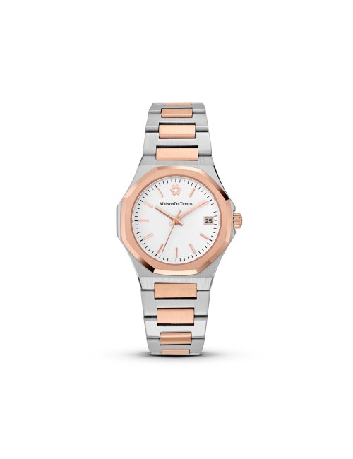 Montre Maison du Temps MTGamma Femme Blanc Acier Dore Rose