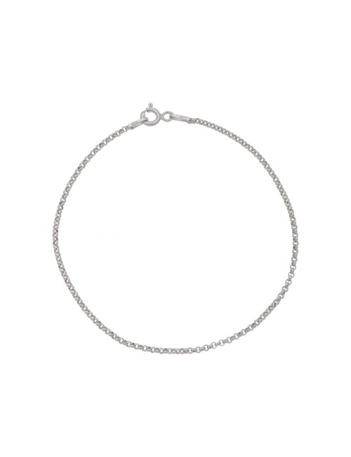 Bracelet Souple Jaseron Sans Extension Argent Rhodié 18,5cm