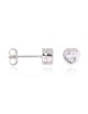 Boucles d'oreilles Coeur Argent Oxyde de Zirconium