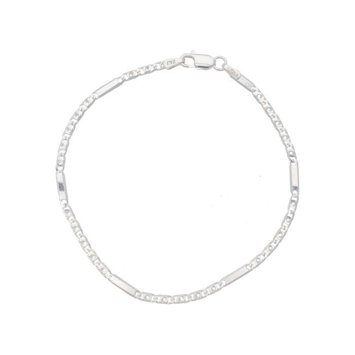 Bracelet Souple Fantaisie Sans Extension 19cm Argent