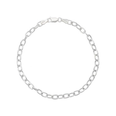 Bracelet Souple Forçat Massif 20cm Argent