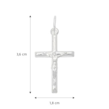 Pendentif Croix Christ Argent