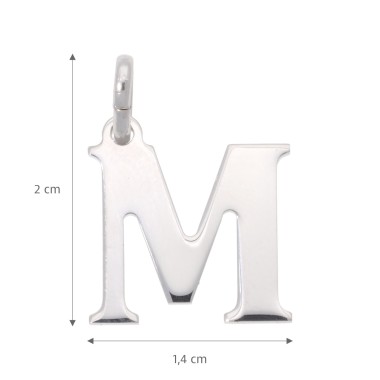 Pendentif Initiale M Argent