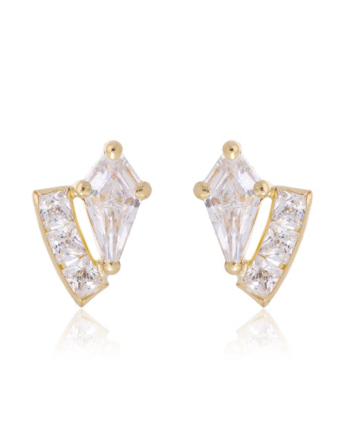 Boucles d'oreilles Or Jaune 375 Oxyde de Zirconium