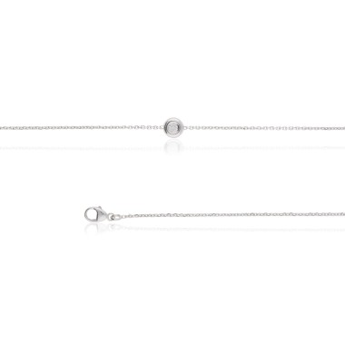 Bracelet Solitaire Or 375 Diamant 0.050ct 18cm