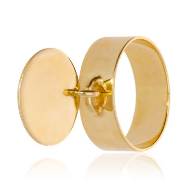 Bague jeton en or 9KTS